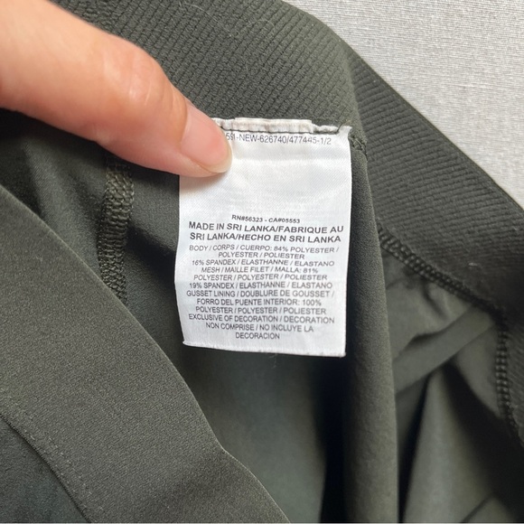 Nike Pro Olive and Black Athletic Mesh Legging Pants Sz S - Picture 6 of 13